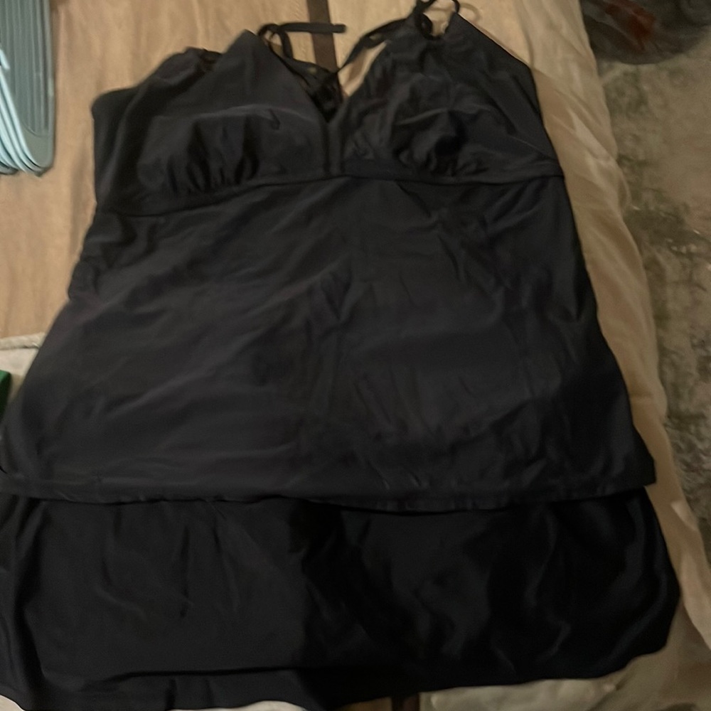 Black plus size batting suit! Worn a few times …